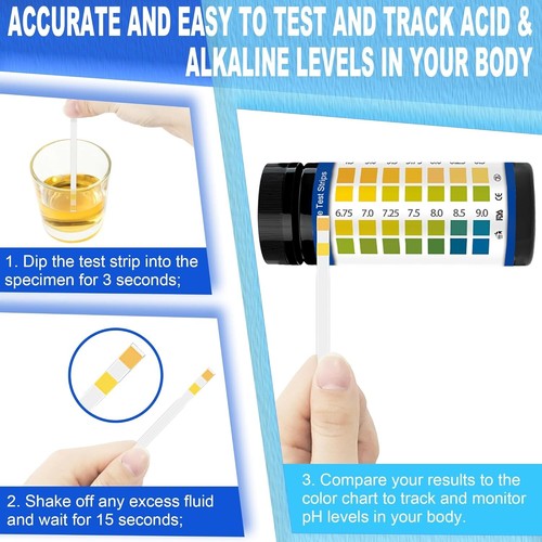 PH Test Strips for Urine & Saliva - 200ct Urine PH Test Strips for Humans, Fast - Picture 6 of 6