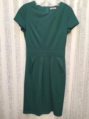 emerald green dress work