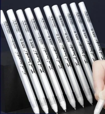 Touch Mark White Gold Silver For Art Black Paper 0.8mm Fine Point Gel Pens