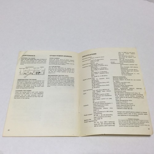 Sony Walkman WM-D6 professioneller Kassettenrekorder Japanisch Englisch Anleitung - Bild 7 von 7