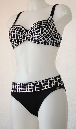 Bikini 2 Pièces Esprit Clearwater - Marine & Blanc Rayé - Taille 40B/C - Neuf Étiquettes