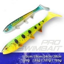  Pike Fishing Soft Lure Sinking Pro Swimbait 15cm 19cm 24cm 28cm Big Game