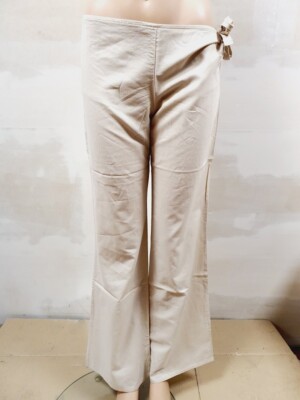 Hose beige XS Damen flip*flop Leichte zum Binden 100% Baumwolle UVP: 49,99  F95