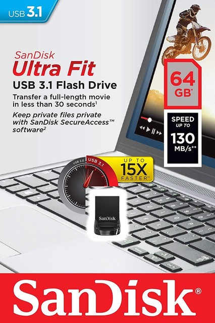 pendrive sandisk ultra fit 64gb