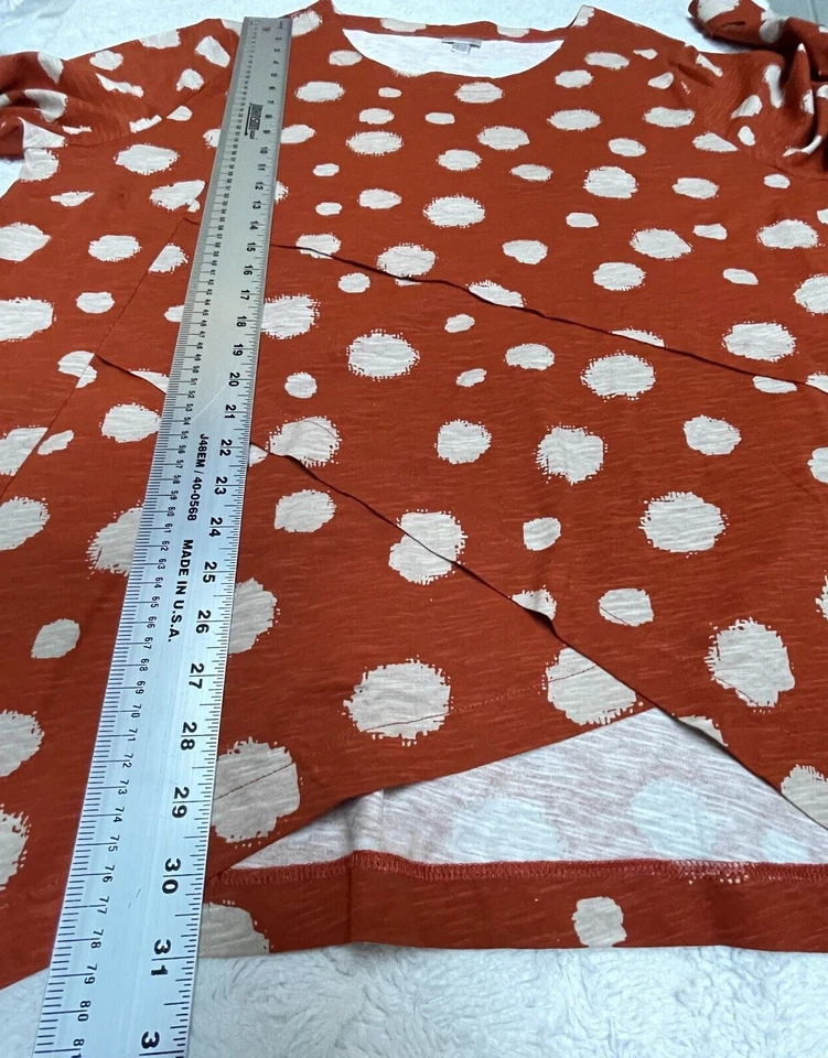 Blusa túnica Avenue para mujer talla 22/24 con estampado holgado asimétrico manga 3/4 oxidada Foto 4 de 4