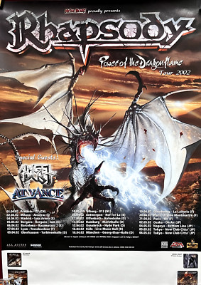 RHAPSODY Power of the Dragonflame 2002 Tourplakat Poster Tourposter Plakat