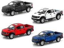 Kinsmart Set of 4: 5" 2013 Ford F-150 SVT Raptor SuperCrew 1:46 diecast model