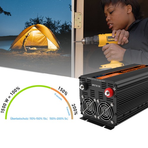Spannungswandler 300W 1000W 1500W 2000W 2500W 3000W 12V/24V 230V 0% MwSt EDECOA - Bild 29 von 47