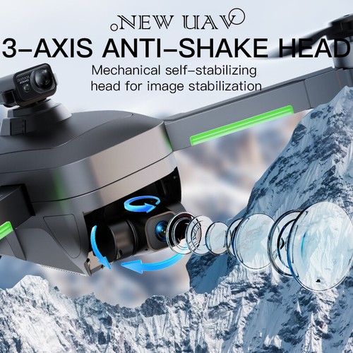 193S Drone GPS 5G WIFI PFV 3-axis Gimbal 4K HD Dual Camera Selfie Quadcopter 3KM - Picture 4 of 22