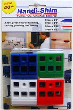 Handi-Shim HS4010A Construction Shims, Assorted Colors, Sizes, 40-Ct. - Quantity