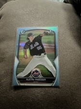 2023 Bowman Chrome Draft Sky Blue #176 Austin Troesser Mets