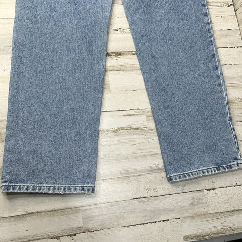 Jeans denim uomo vintage The Territory Ahead taglia 33x31 blu lavaggio chiaro cotone S13 - Foto 9 di 9
