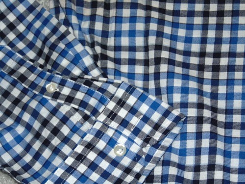 Chaps Long Sleeve Mens Shirt size 2X Big & Tall Cotton Blue Check - Picture 8 of 11