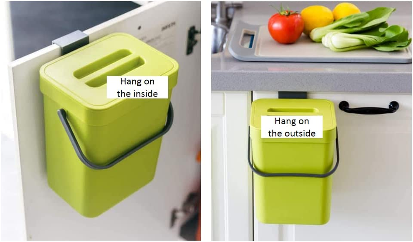 MUGYPYR Small Kitchen Compost Bin, 5L Kitchen Worktop Trash Bin