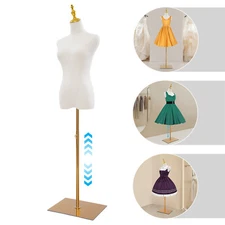 Portable Female Model Dress Form Mannequin Torso Manikin w/ Adjustable Stand NEW