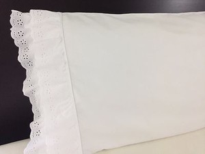 white lace pillowcases