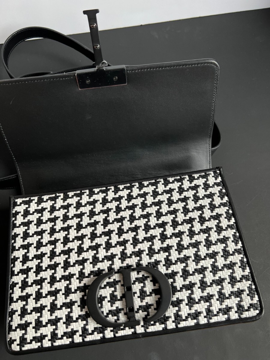 【ヴィンテージ】Rank:A☆Dior グレー MONTAIGNE バッグ 957680 CHRISTIAN DIOR 30 MONTAIGNE HERRINGBONE WOVEN SHOULDER