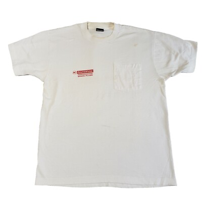 Vintage Single Stitch Fruit Of The Loom RAPIDFIRE SPARK PLUGS Pocket Tee Large
