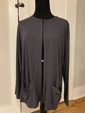 J. Jill JJill Cardigan Women's Medium Black Open Front Wearever Collection Top