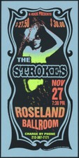 The Strokes Silkscreened Handbill 11/27/2002 Roseland Ballroom NYC Mark Arminski