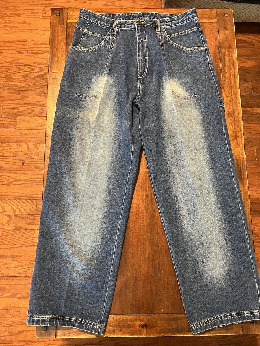Vtg Ecko Unltd Jeans Mens 40x33 Carpenter Baggy Wide Leg Hip