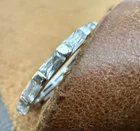 Full-Eternity Baguette Cut Zircon Engagement Pave Sterling 925 Band Ring Sz 6.5