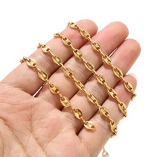 3meters stainless steel coffee beaded chains 5mm