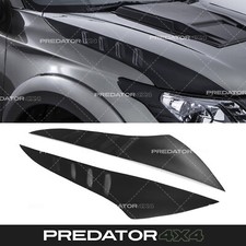 MATTE BLACK SIDE BONNET VENTS SCOOP COVER FOR MITSUBISHI L200 SERIES 5 2015-2018