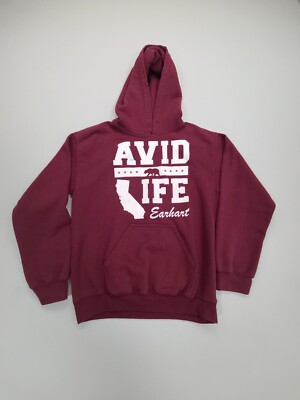 Avid Sweater Womens Small Red Maroon Hoodie Cali Life Sweatshirt Ladies