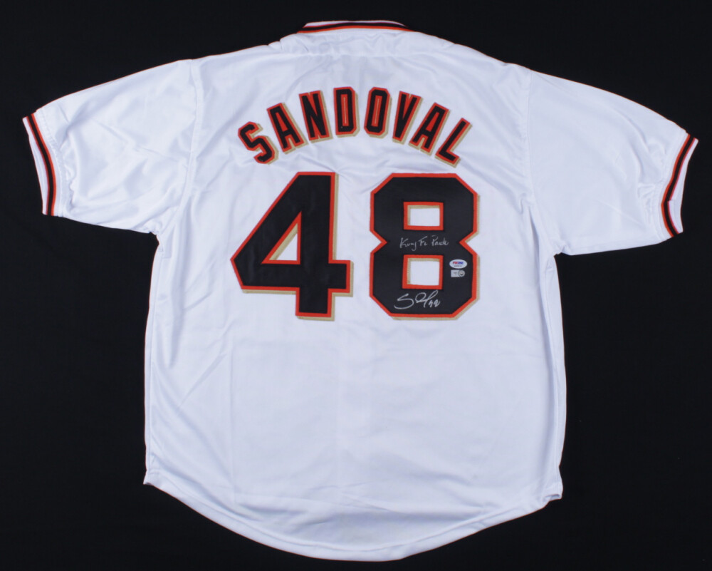MLB  パブロ・サンドバル実使用ジャージ Pablo Sandoval Signed San Francisco Giants Jersey Inscrbd