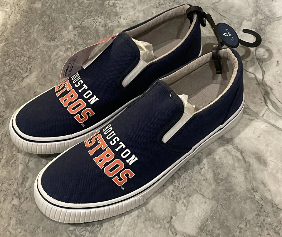 ZAPATOS CLÁSICOS SIN CORDONES HOUSTON ASTROS MLB PARA HOMBRE TALLA 9 PARA MUJER TALLA 10,5 CÓMODOS - NUEVOS - Foto 3 de 4