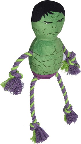 Marvel Disney Incredible Hulk Dog Puppy Toy Rope Squeaky Comic Avengers NWT - 第 2/13 張圖片