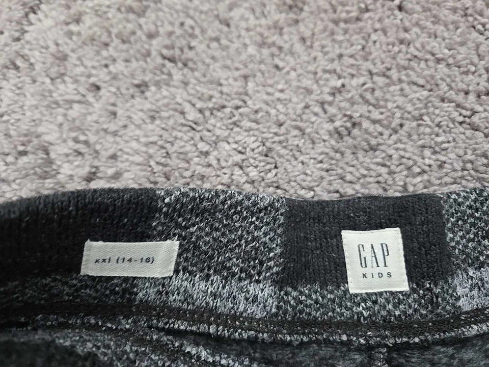 Pantalones de pijama Gap para niños jóvenes niñas 14/16 grises a cuadros tejido polar salón Foto 2 de 4
