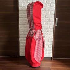 Callaway Red Check Pattern Women's 8 cart bag golf caddy bag rare japan used
