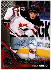 2022 Upper Deck Team Canada Juniors Prospectus Momentous Auto RIDLY GREIG #PM-38