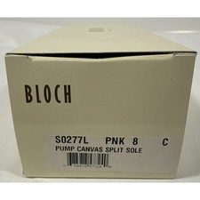 Bloch S0277L Pump Canvas Ballet Shoes Women 8 Pink Split Sole Dance Flats