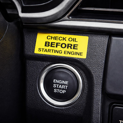 Check Oil, Coolant Before Starting Engine Safety Decal Sticker p13-14-15 
