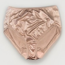 Vintage Vanity Fair 48301 Nylon Satin Briefs Women  s XL High Rise Full Coverage