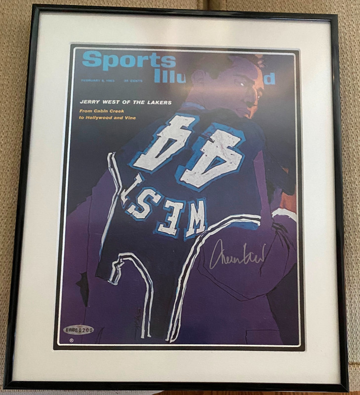 JERRY WEST autographed Sports Illustrated Print UPPER DECK COA Framed Museum