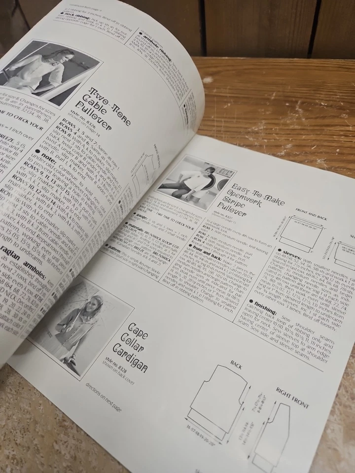 Vintage 1983 Brunswick Cotton Coolers Sweaters to Knit Booklet Brunswick Vol 832 - Image 3 of 4