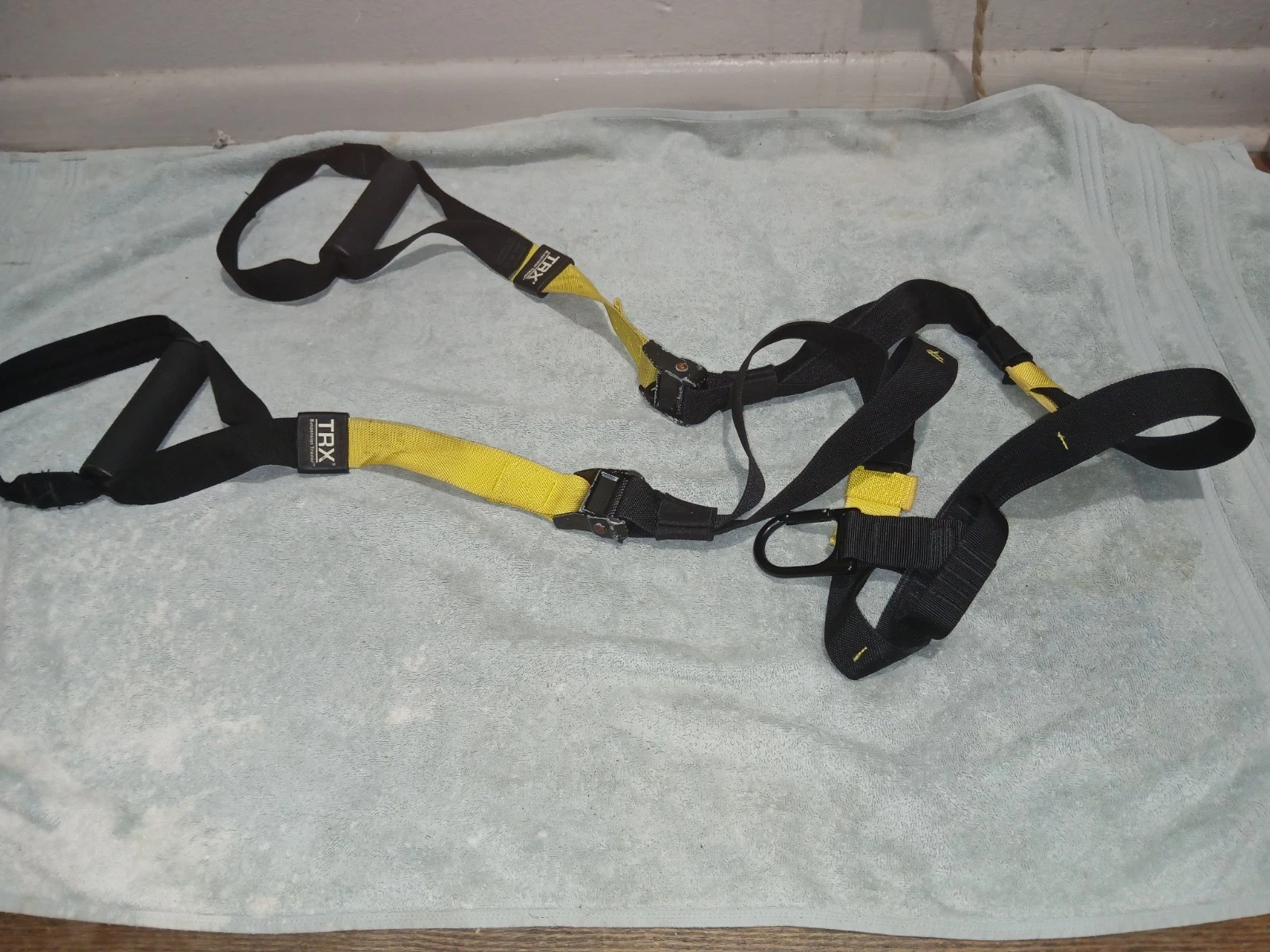 TRX Suspension Trainer Straps Home Gym Bodyweight Training Yellow Black One Size
