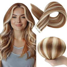 Highlight Blonde Tape in Human Hair Extensions 330P800 Tape Hair Extensions Real