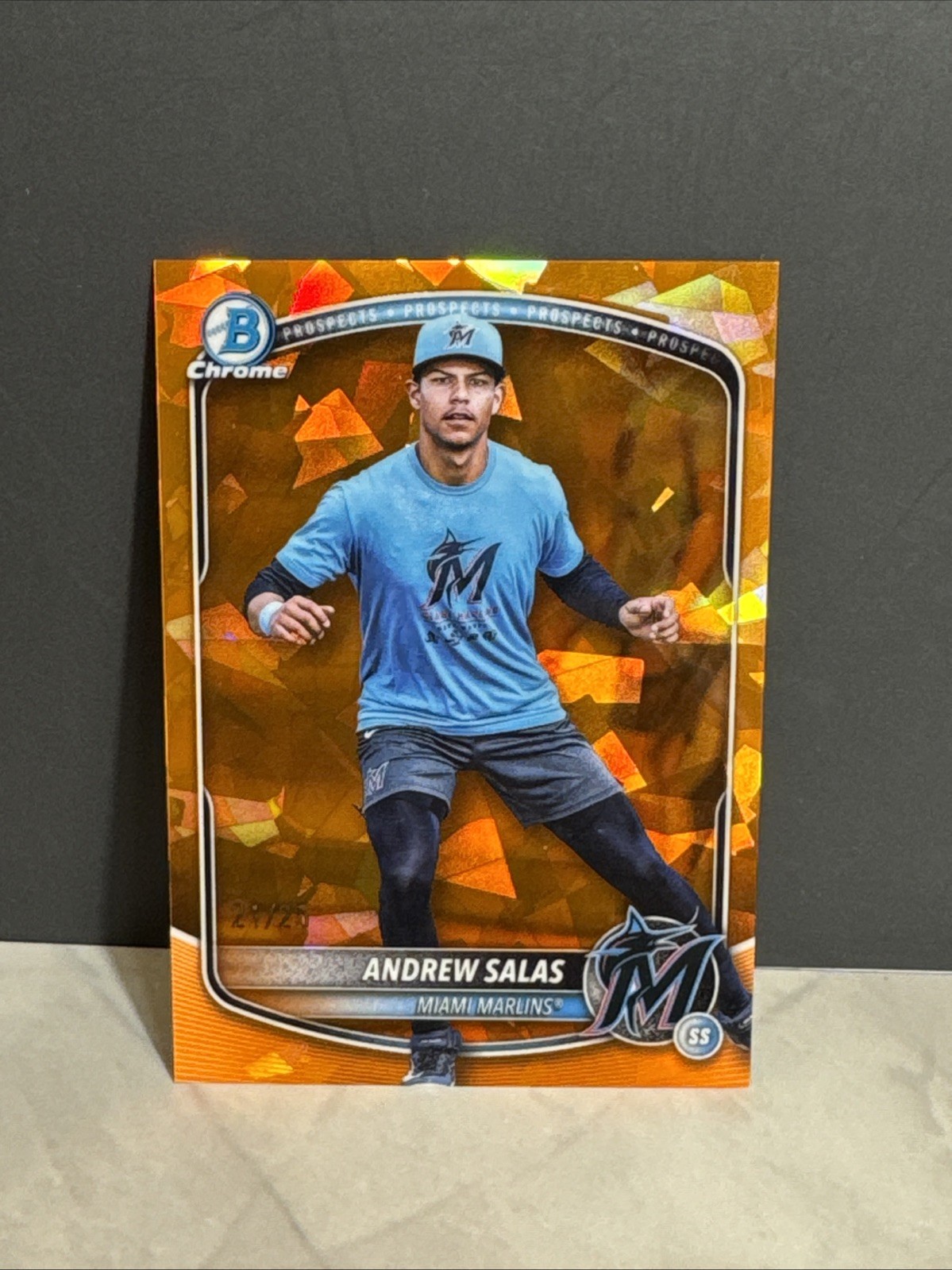 2025 Bowman Chrome Sapphire Andrew Salas Image Variation Orange Refractor #21/25