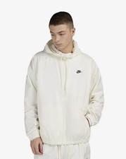 NEW Nike Windrunner Lined Jacket White Hooded Full Zip Men's Size L HV8369-133