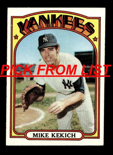 1972 Topps Baseball 2-261 EX/EX-MT Pick From List All PICTURED dd0