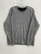 Lululemon Sweater Mens L Gray Engineered Warmth Crewneck Wool Pullover Gym