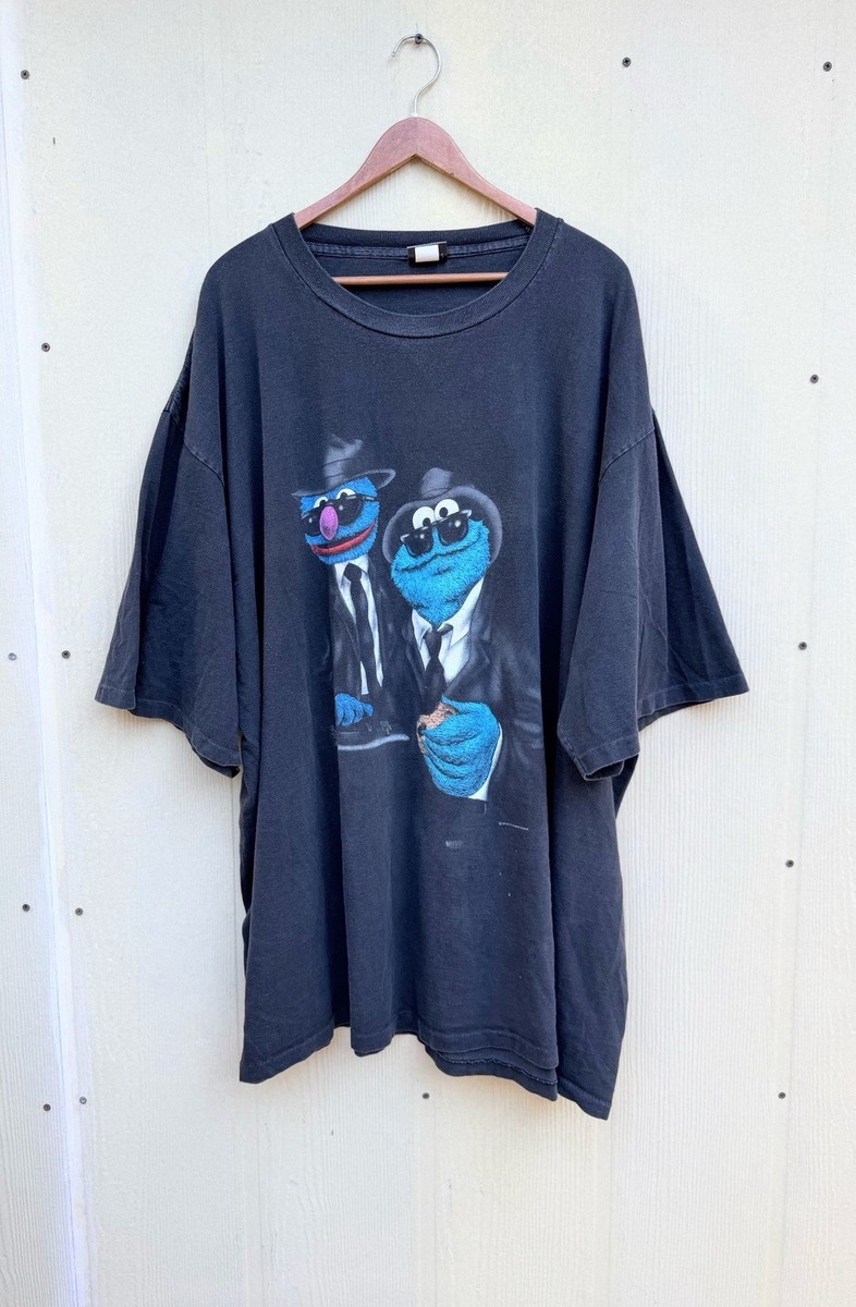 Vintage 90s Cookie Grover Monster Blue Brothers Single Stitch T