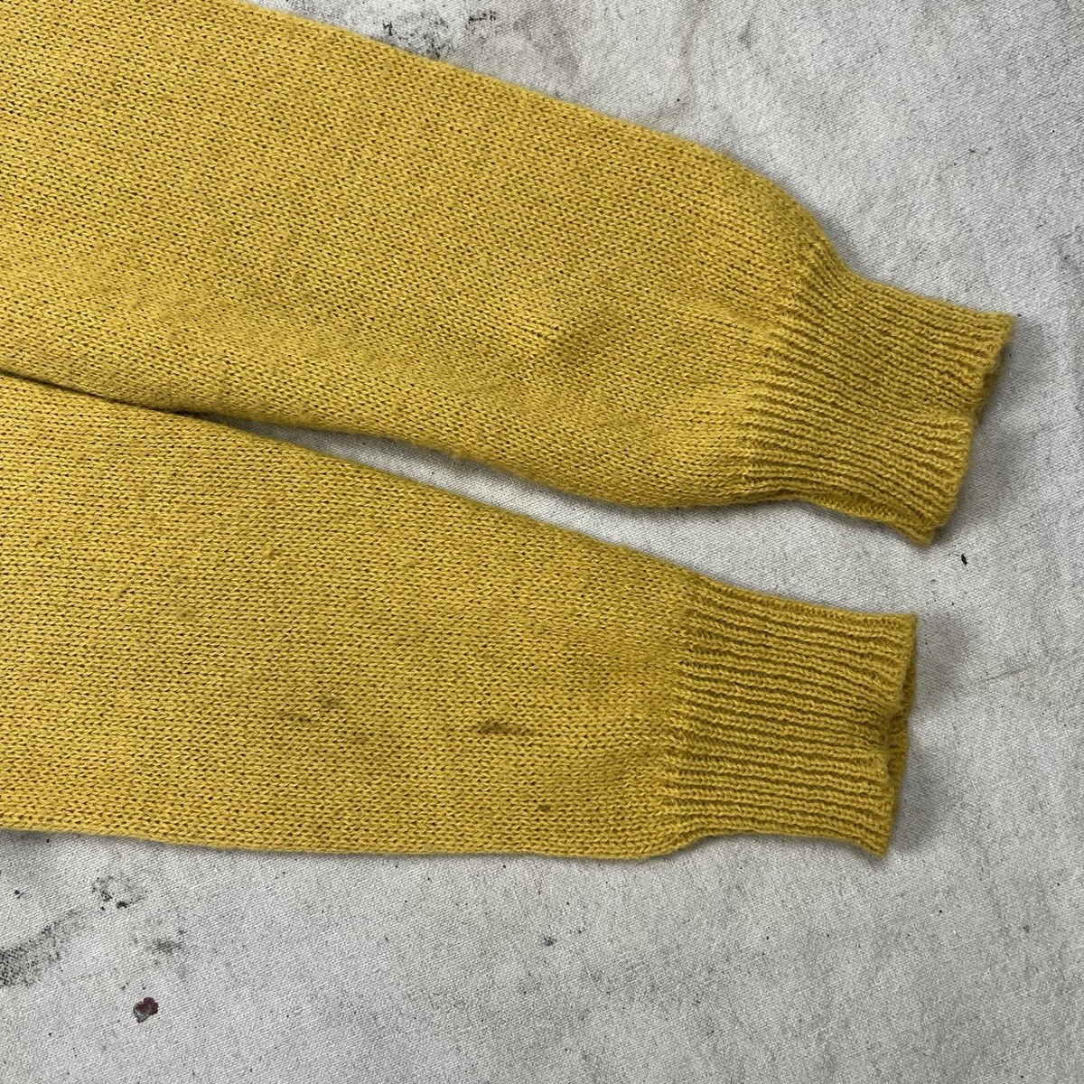 Vintage 60s 70s Sears Wool Knit Art Deco Printed Crewneck Sweater 
