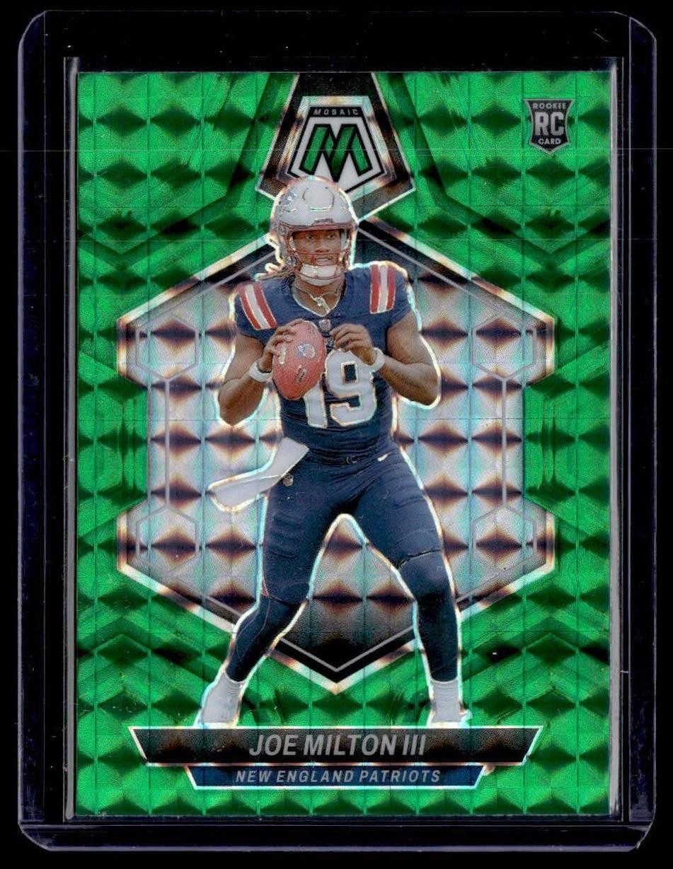2024 Panini Mosaic #397 Joe Milton III Mosaic Green