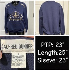 Vintage Alfred Dunner Womens Sweater Nautical Size Small